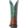 imageAriat Mens Wild Thang Western BootFiery Brown CrunchEmerald Green