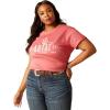 imageAriat Womens Cactus Logo TShirtSlate Rose