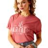 imageAriat Womens Cactus Logo TShirtSlate Rose