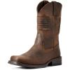 imageAriat Mens Rambler Patriot Western BootDistressed Brown