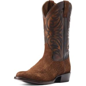 imageAriat Mens Bankroll Western BootHippo Tan SuedeBrooklyn Brown