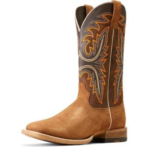 imageAriat Mens Brushrider Western BootSuntan RoughoutRusty Brown