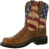 imageAriat Womens Fatbaby Heritage Patriot Western BootCrackled TumericSplattered Flag