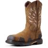 imageAriat Mens Overdrive Wide Square Toe Composite Toe Work BootAlamo Brown