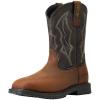imageAriat Mens RigTek Wide Square Toe Waterproof Composite Toe Work BootDistressed Brown