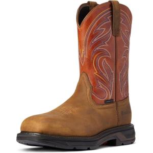 imageAriat Mens WorkHog XT Cottonwood Carbon Toe Work BootDark EarthBrick