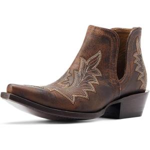 imageAriat Womens Dixon Low Heel Western BootRhino Tan