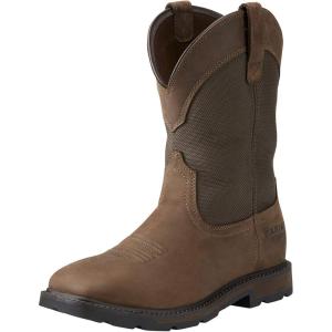 imageAriat Mens Groundbreaker Wide Square Toe Steel Toe Work BootPalm Brown