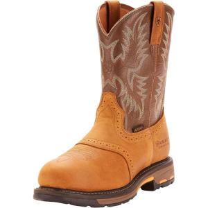 imageAriat Mens WorkHog Composite Toe Work BootAged BarkArmy Green