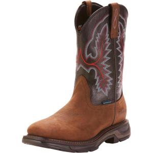 imageAriat Mens WorkHog XT Wide Square Toe Waterproof Work BootBrown