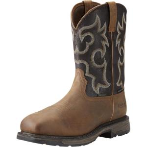 imageAriat Mens Workhog Wide Square Toe Waterproof 400g Composite Toe Work BootRye BrownCoffee