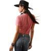 imageARIAT Womens Stitch TShirt Coral HeatherCoral Heather