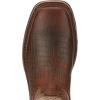 imageAriat Mens WorkHog Wide Square Toe Waterproof Steel Toe Work BootBrown Crocodile PrintDark Chocolate
