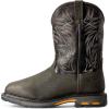 imageAriat Mens Workhog Wide Square Toe Waterproof Metguard Composite Toe Work BootBruin BrownCrazy Black