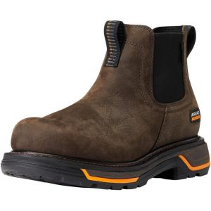 imageAriat Mens Big Rig Chelsea Waterproof Work BootIron Coffee