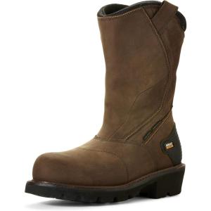 imageAriat Mens Powerline Pullon Waterproof 400g Composite Toe Work BootOiled Dark Brown