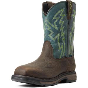 imageAriat Mens WorkHog XT BOA Waterproof Carbon Toe Work BootBruin BrownDark Forest