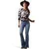 imageARIAT Womens Real Hide Crew SweatshirtBlack and White