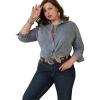imageAriat Female REAL Billie Jean Shirt Cassidy Embroidered Chambray 3X