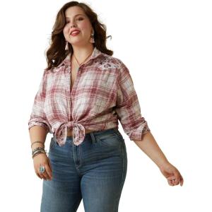 imageAriat Female REAL Billie Jean Shirt Willa Plaid Floral 3X