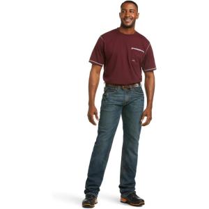 imageARIAT Rebar M4 Low Rise DuraStretch Boot Cut Jean  Mens Work JeansIronside