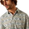 imageARIAT Mens All Over Print PoloWhite Serape