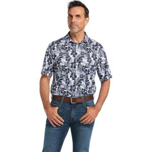 imageARIAT Mens All Over Print PoloBlack