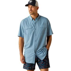 imageARIAT Mens Venttek Outbound Classic Fit ShirtBlue Shadow