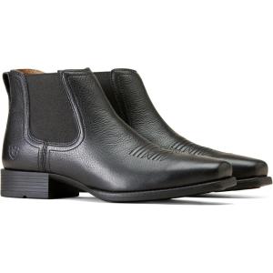 imageAriat Mens Booker Ultra Square Toe Western BootBlack Deertan