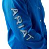 imageARIAT Mens Team Blue Logo Long Sleeve Button Down ShirtBlueLight Blue