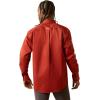 imageARIAT Mens Team Blue Logo Long Sleeve Button Down ShirtDark RedKhaki