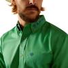imageARIAT Mens Team Blue Logo Long Sleeve Button Down ShirtGreenBlue