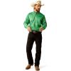 imageARIAT Mens Team Blue Logo Long Sleeve Button Down ShirtGreenBlue