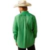 imageARIAT Mens Team Blue Logo Long Sleeve Button Down ShirtGreenBlue