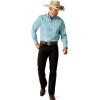 imageARIAT Mens Team Blue Logo Long Sleeve Button Down ShirtLight BlueBlue