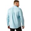 imageARIAT Mens Team Blue Logo Long Sleeve Button Down ShirtLight BlueBlue