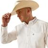 imageARIAT Mens Team Blue Logo Long Sleeve Button Down ShirtWhiteKhaki