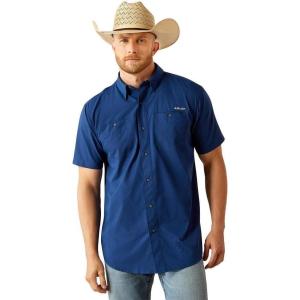 imageARIAT Mens Red Mahogany Airflow ShirtEstate Blue