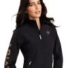 imageARIAT Womens New Team Softshell Rouge RedCelestial SerapeBlackLeopard