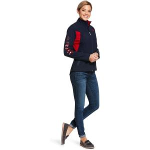 imageARIAT Womens New Team Softshell Rouge RedCelestial SerapeNavy Usa