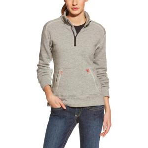 imageAriat Womens FR Polartec Fleece 14 Zip TopHeather Gray
