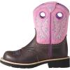 imageARIAT Fatbaby Cowgirl Girls ToddlerYouth BootDark PeanutGolden Pink