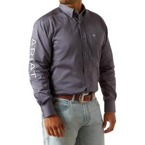imageAriat Mens Team Logo White Classic ShirtGreyWhite
