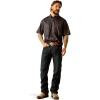 imageAriat Mens Taupe Grey Venttek Short Sleeve ShirtBlack Print