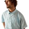 imageAriat Mens Taupe Grey Venttek Short Sleeve ShirtBlue
