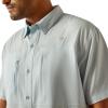 imageAriat Mens Taupe Grey Venttek Short Sleeve ShirtPapyrus