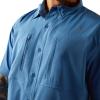imageAriat Mens Taupe Grey Venttek Short Sleeve ShirtSapphire