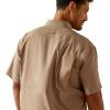 imageAriat Mens Taupe Grey Venttek Short Sleeve ShirtTaupe Grey
