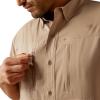 imageAriat Mens Taupe Grey Venttek Short Sleeve ShirtTaupe Grey