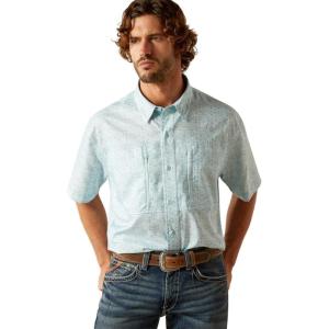 imageAriat Mens Taupe Grey Venttek Short Sleeve ShirtBlue